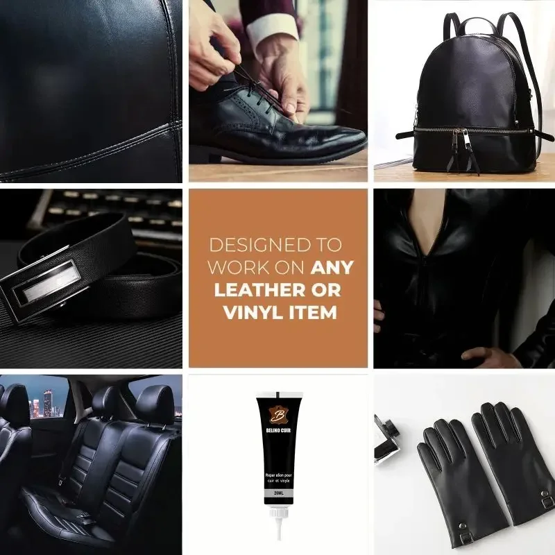 20ml Leather Finish Car Leather Repair Gel Car Seat Leather Complementary Refurbishing Cream Paint For Car Maintenance Paste thumbnail 4