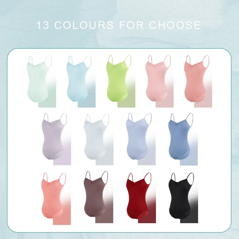 Ballet Leotards for Women Camisole Dance Leotards Adjustable Straps Sleeveless Dancing Ballet Bodysuit Adult Gymnastics Leotard thumbnail 6