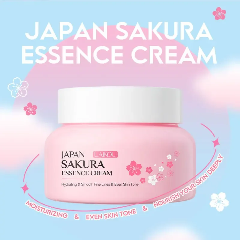 LAIKOU Sakura Hydrating Cream Moisturizer Whitening Nourishing Oil Control Moisturizing Repairing Deep Hydration Winter Skincare thumbnail 2