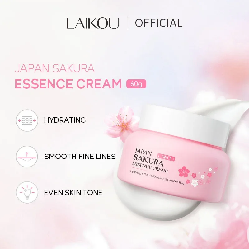 LAIKOU Sakura Hydrating Cream Moisturizer Whitening Nourishing Oil Control Moisturizing Repairing Deep Hydration Winter Skincare thumbnail 3