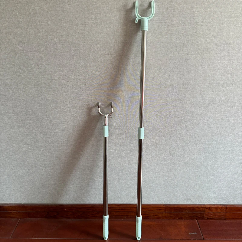 Multifunctional Telescopic Clothes Underwear Socks Fork Closet Rod Hook Reach Drying Bathroom Stick Extendable Garment Hanger thumbnail 5