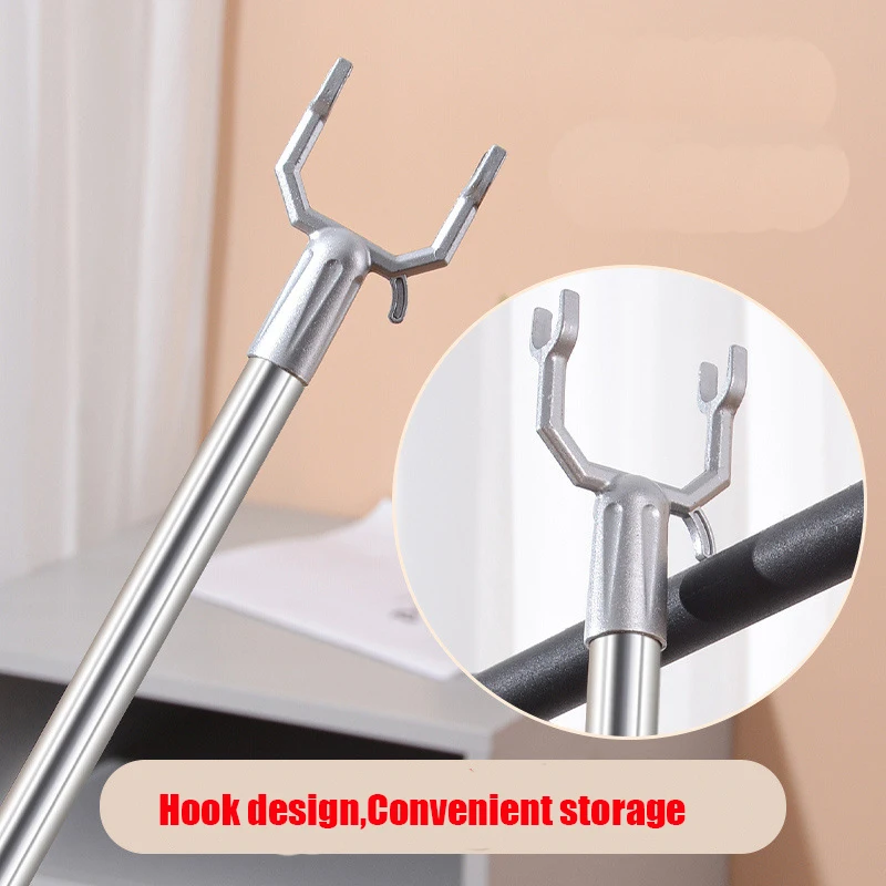 Multifunctional Telescopic Clothes Underwear Socks Fork Closet Rod Hook Reach Drying Bathroom Stick Extendable Garment Hanger thumbnail 4
