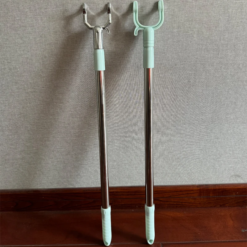 Multifunctional Telescopic Clothes Underwear Socks Fork Closet Rod Hook Reach Drying Bathroom Stick Extendable Garment Hanger thumbnail 6