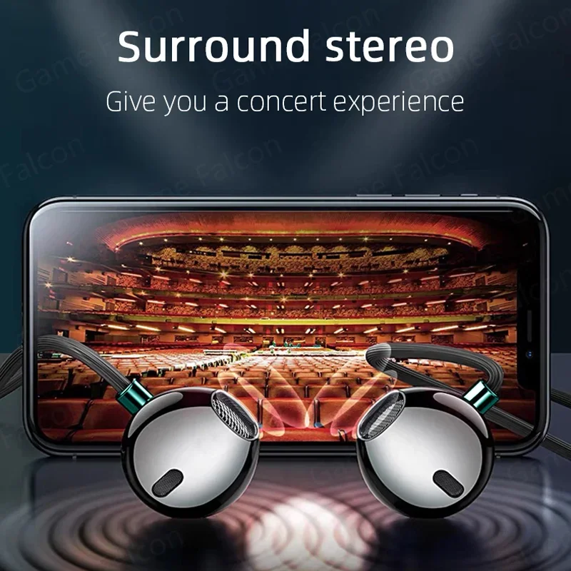 USB Type C Headphone HiFi Bass Stereo Volume Control Mic 3.5mm Wired Earbuds For Galaxy S24 S23 S22 S21 Ultra iPhone 15 Pro Max thumbnail 3