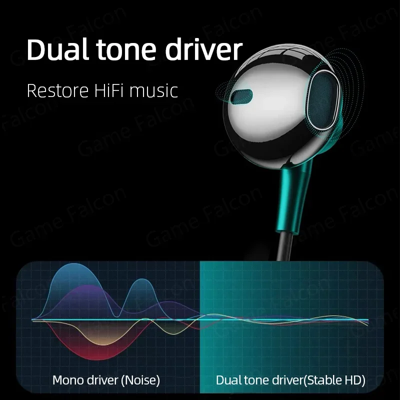 USB Type C Headphone HiFi Bass Stereo Volume Control Mic 3.5mm Wired Earbuds For Galaxy S24 S23 S22 S21 Ultra iPhone 15 Pro Max thumbnail 5