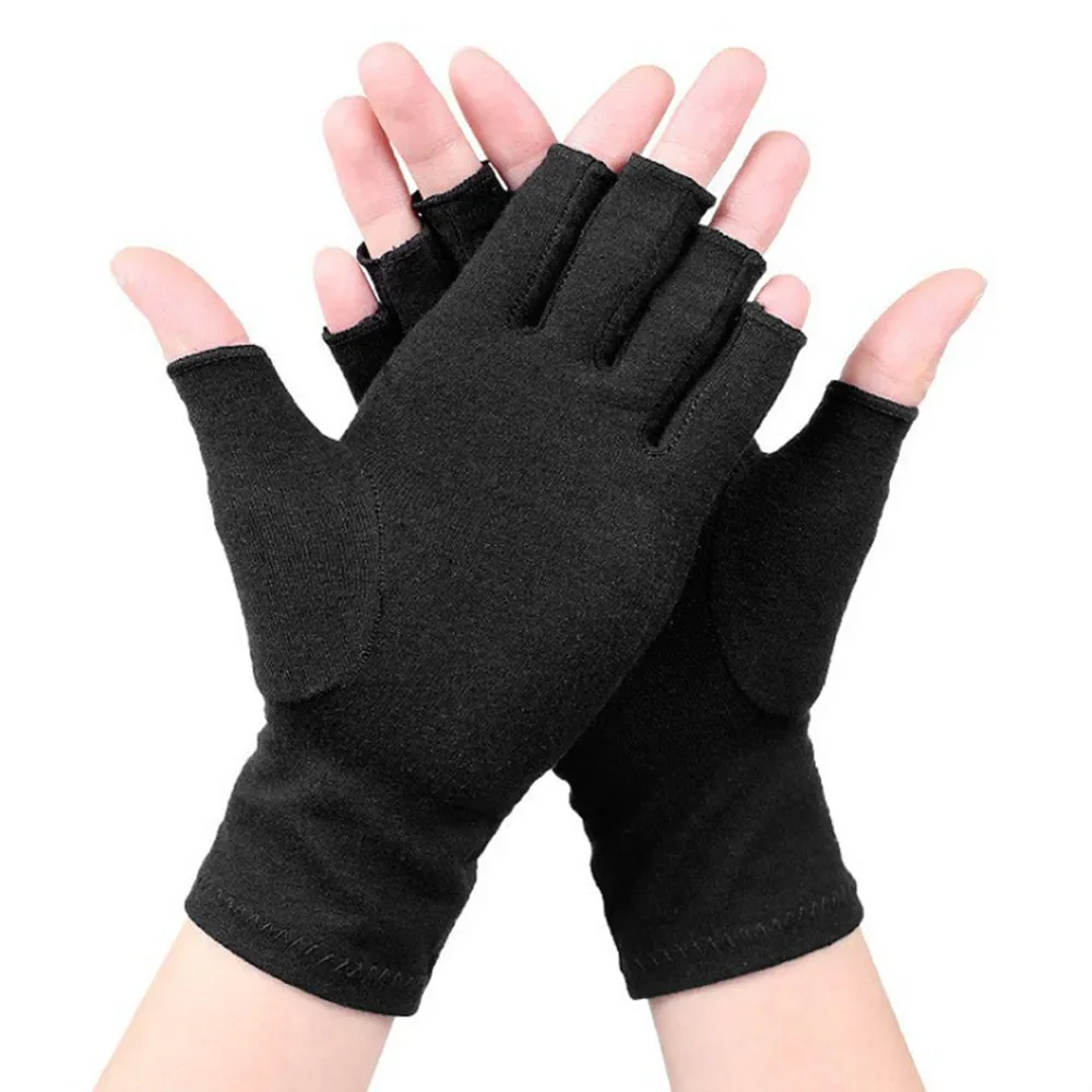 Compression Arthritis Gloves Wrist Support Therapy Wristband Half Finger Compression Gloves Joint Pain Relief Cycling Gloves thumbnail 5