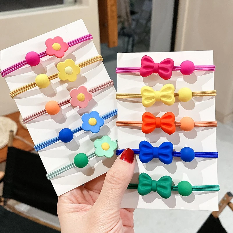 10pcs Girls Women Scrunchies Hair Tie Elastic Rubber Hairband Colorful Kids Hair Accessory Rope Ring Gum Rims Headwear thumbnail 6