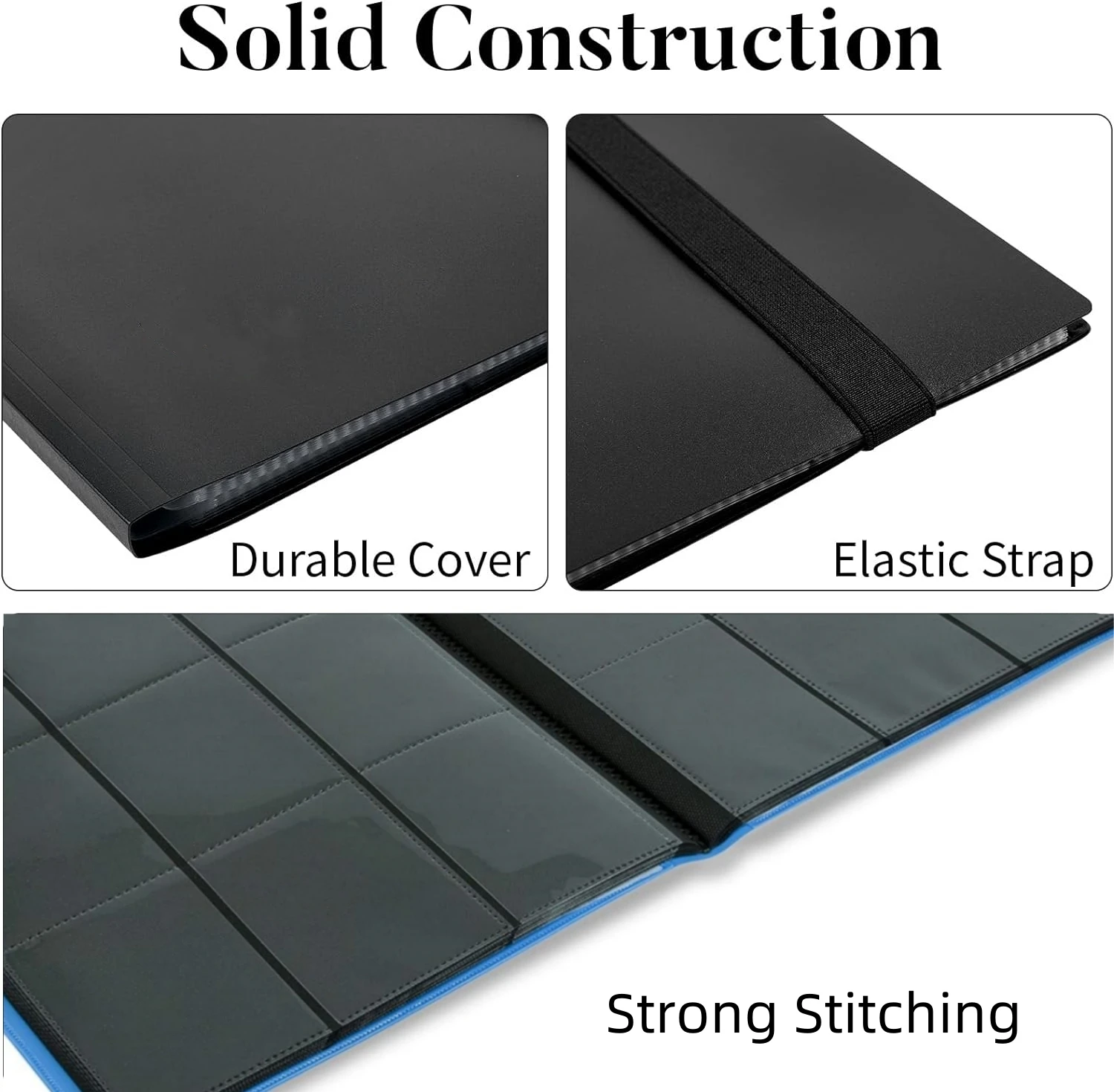 9 Pocket Trading Card Album Folder - 360 Side Loading Pocket Binder for Game Cards & Sports Cards thumbnail 3