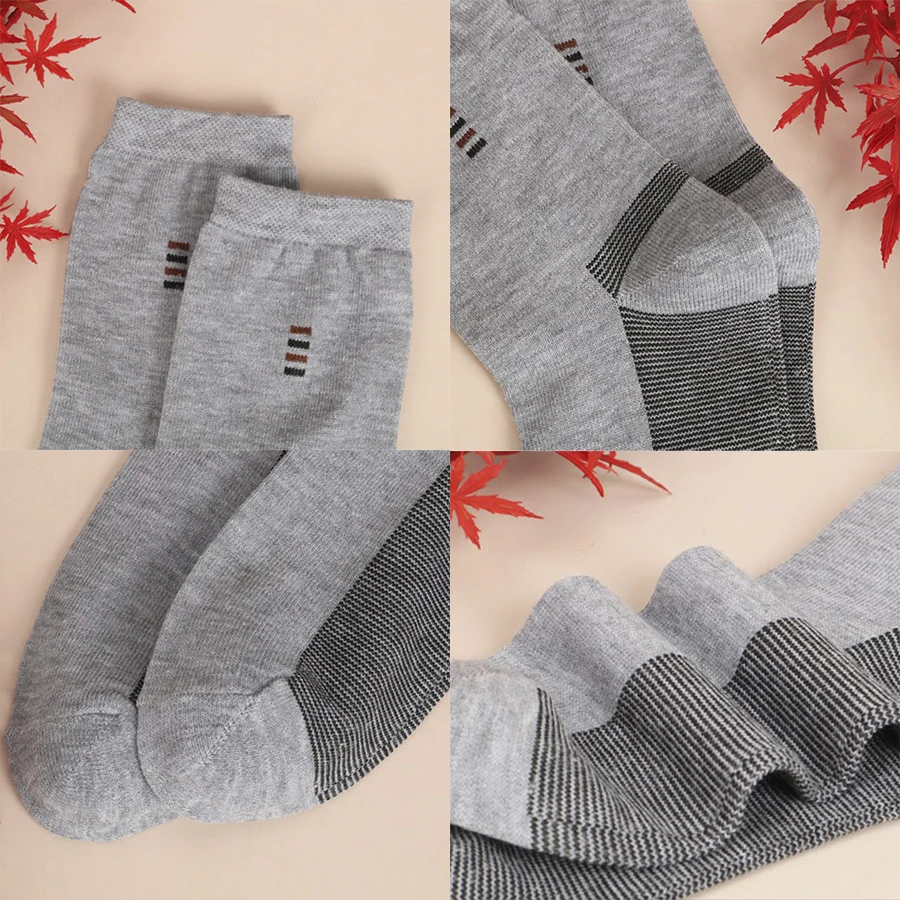 5 Pairs Men's Long Socks Soft Comfortable Wear-resistant Sturdy Casual Simple Fashion Black Large Szie Mid-calf Socks thumbnail 4