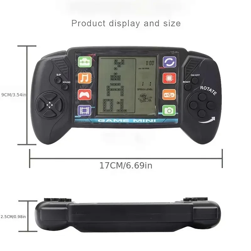 Portable Classic Nostalgic Tetris Game Machine Educational Toys Screen Handheld Pocket Gaming Player Electronic Toys thumbnail 5