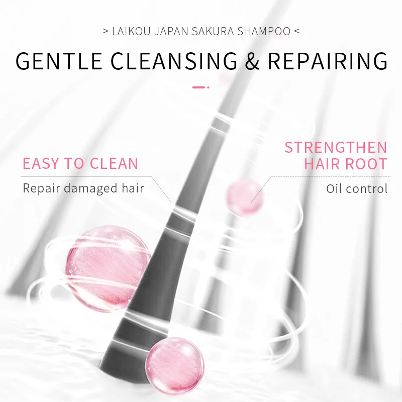 LAIKOU Japan Sakura Shampoo or Hair Conditioner Complex Oil Hair Care Repair Damaged Hair Repair Serum Oil Anti Hairs Loss thumbnail 6