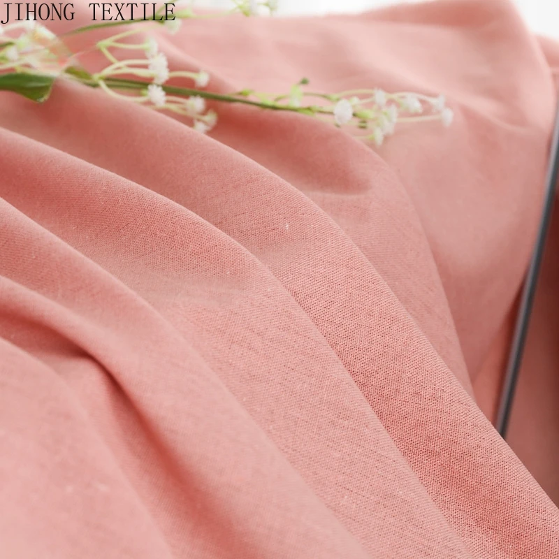 135x50cm Cotton Linen Fabric Solid Color Patchwork Seam Material Embroidery Needlework Base Fabric By Half Yards Hemp Cloth thumbnail 3