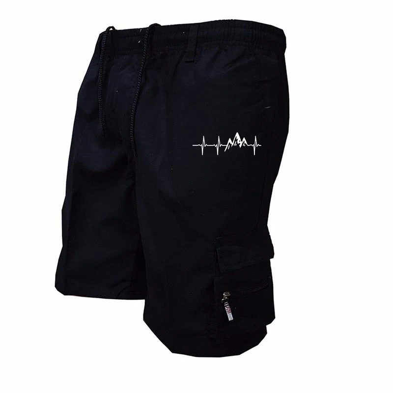 Men's Casual Work Shorts Multi-pocket Loose Drawstring Cargo Shorts Outdoor Sports Short Pants for Men Streetwear thumbnail 2