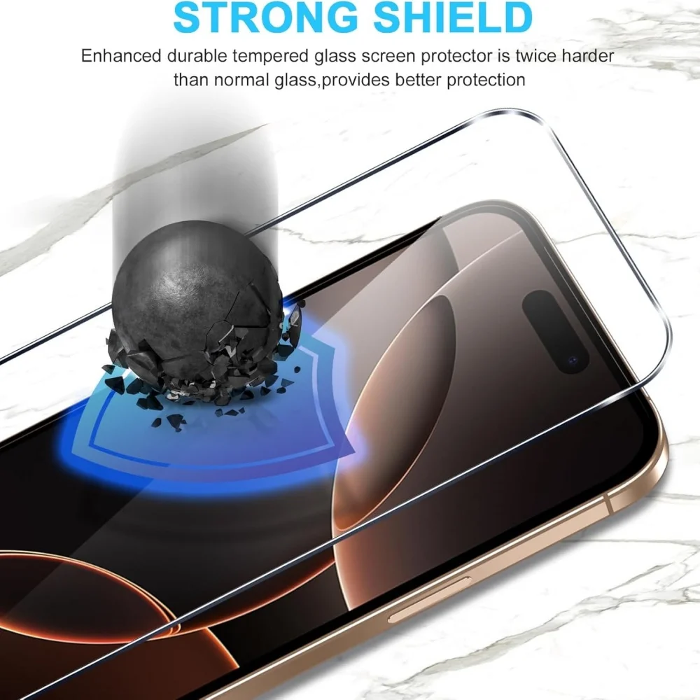 1~5PCS HD Tempered Glass For iPhone 16 17 Pro Max 17e 16e 15 14 13 12 Screen Protector Film For iPhone 11 13 Mini Glass thumbnail 6