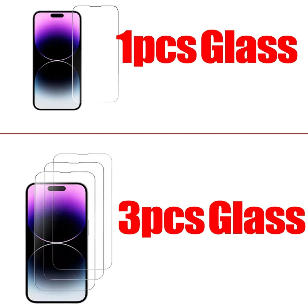 1~5PCS HD Tempered Glass For iPhone 16 17 Pro Max 17e 16e 15 14 13 12 Screen Protector Film For iPhone 11 13 Mini Glass thumbnail 2