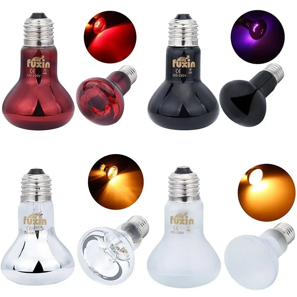 Infrared Led Pet Heating Lamp Durable UVA Adjustable Reptile Heat Bulb 4 Kinds 25W/50W/75W/100W UVA Day Night Bulb Reptiles thumbnail 5