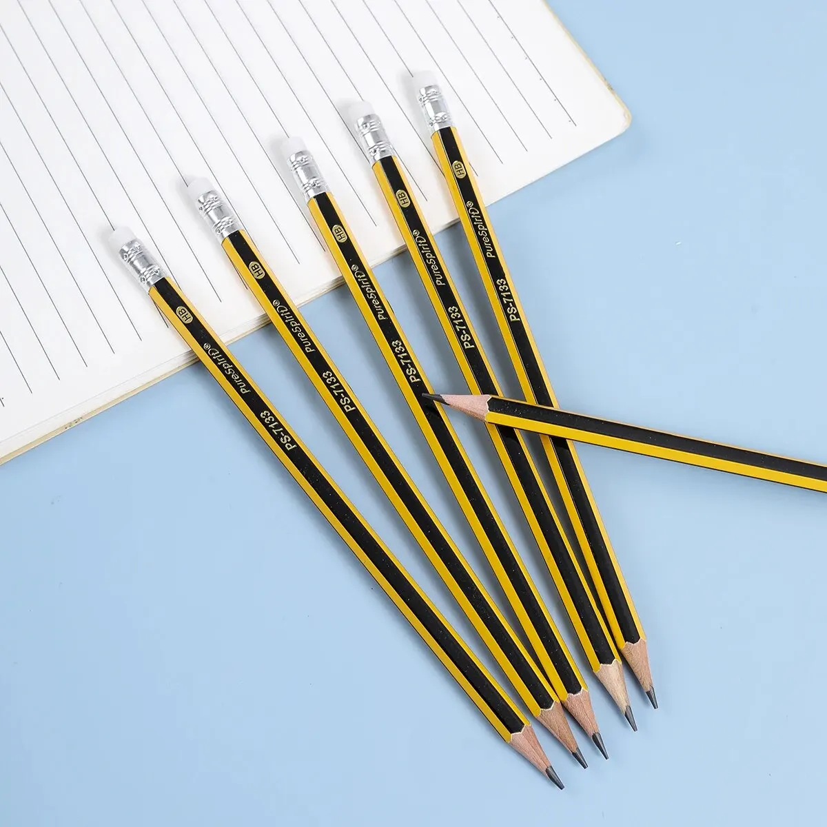 12PCS Woodcased Pencils with Eraser Pre-sharpened HB Lead Graphite Pencils for Students Adults School, Office thumbnail 5