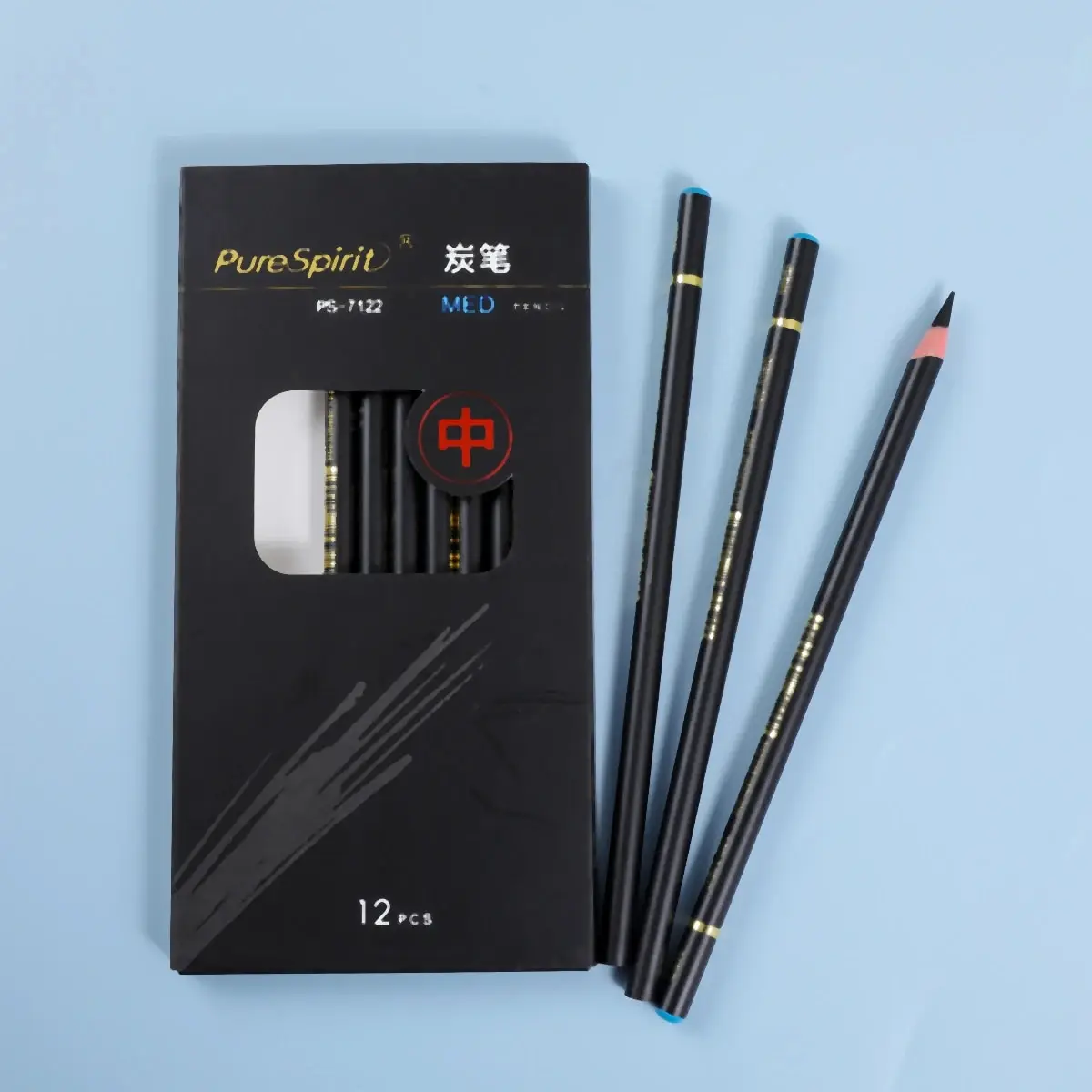12PCS Professional Charcoal Pencils for Drawing, Sketching, Shading, Artist Pencils for Beginners & Artists thumbnail 3