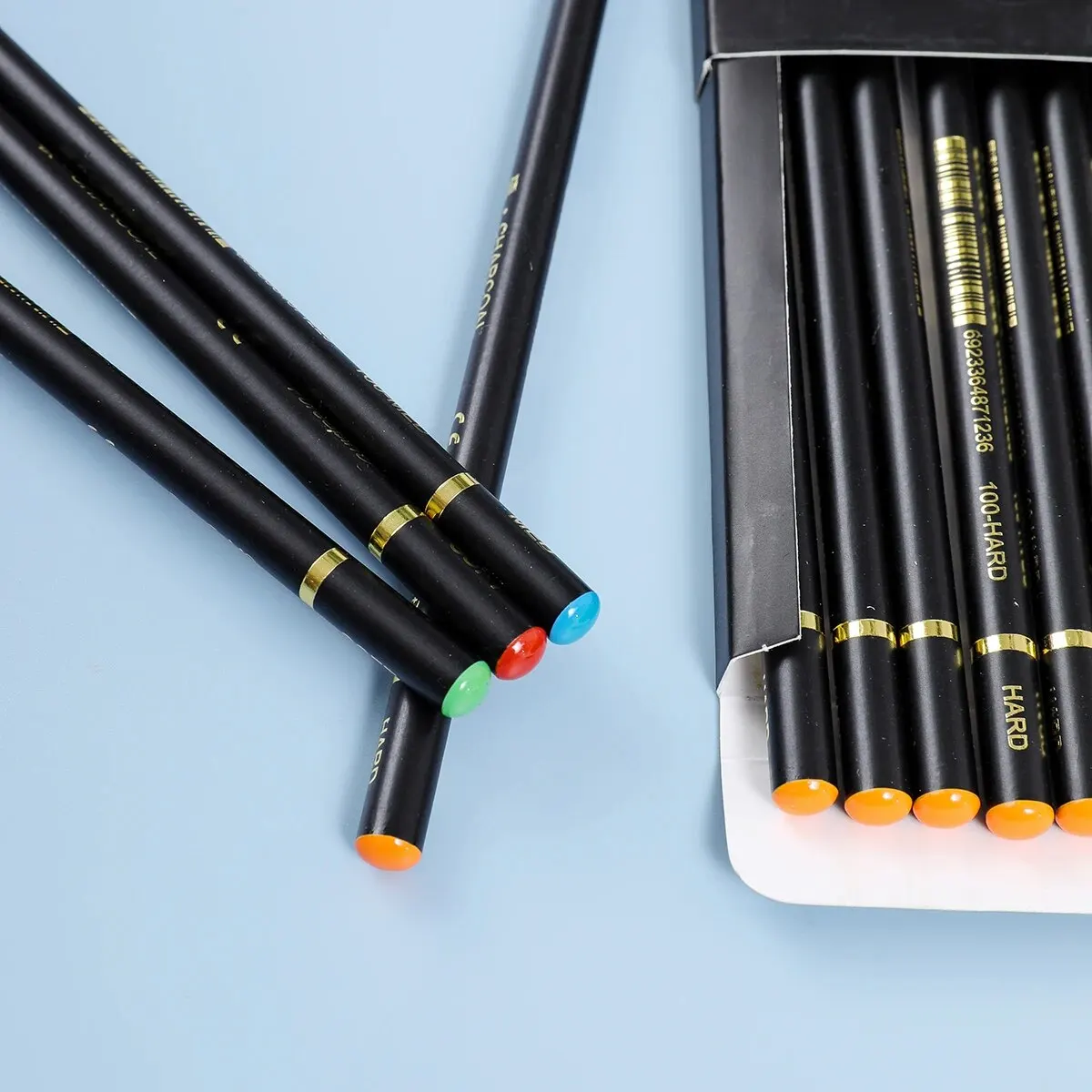 12PCS Professional Charcoal Pencils for Drawing, Sketching, Shading, Artist Pencils for Beginners & Artists thumbnail 2