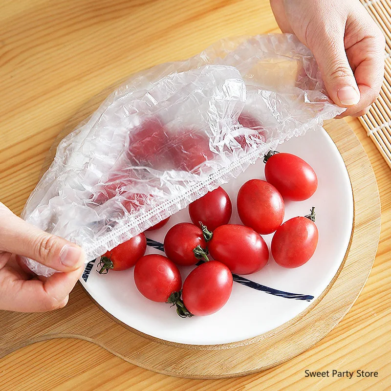 Disposable Food Cover Bag Wrap Plastic Bag Elastic Food Bowl Protective Covers Fruit Vegetable Storage Bag Fresh Keeping Bags thumbnail 6