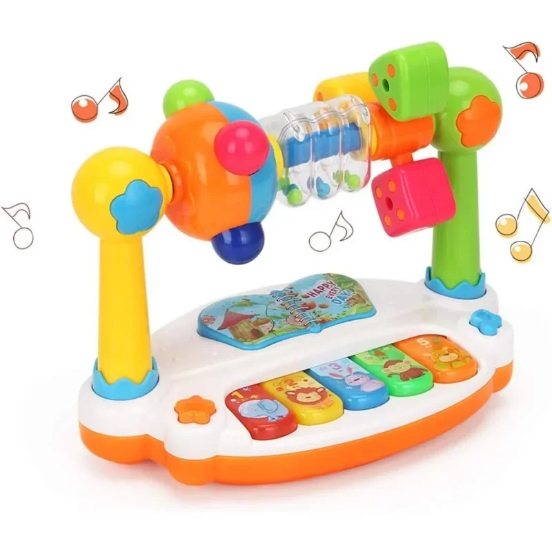 Baby Piano Toys Kids Rotating Music Keyboard Light Sound, Musical Toy for Toddlers,Early Educational Music Toy Gift Random Color thumbnail 6