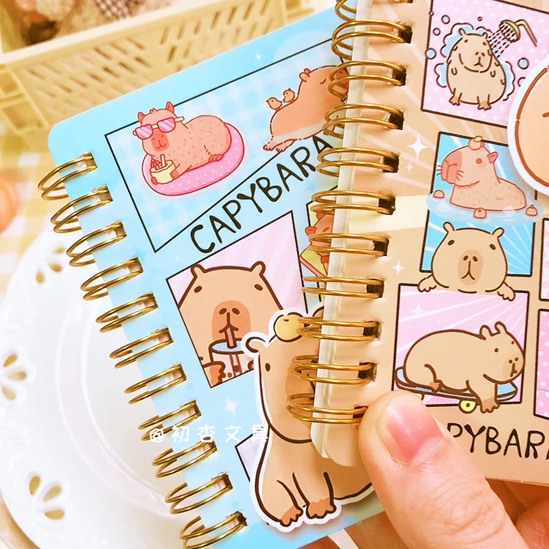 kawaii Stationery School supplies Office accessories Scratch paper memo pad Notepad diary journal capybara Aesthetic notebook thumbnail 4