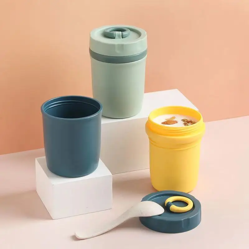 Mini Microwavable Lunch Box Food Container PP Material Soup Cup Portable Insulated Breakfast Tableware Cute Gift Cup thumbnail 4