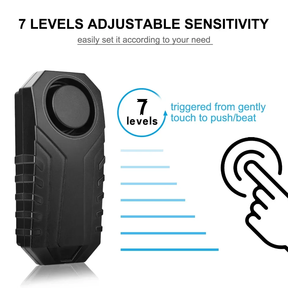 ELECTOP Bicycle Alarm Remote Control Waterproof Electric Motorcycle Scooter Bike Wireless Security Vibration Motion Sensor Alarm thumbnail 6