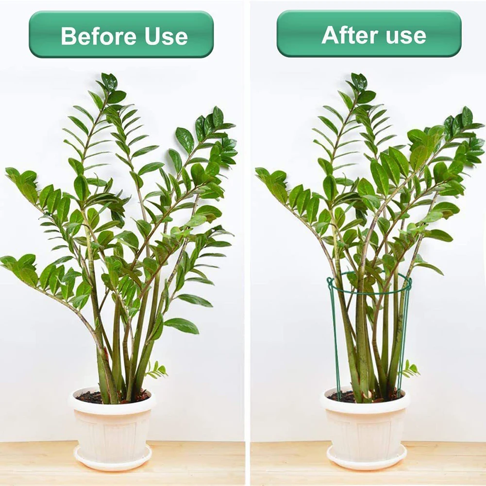 2pcs Sturdy Metal Plant Support Stakes Plant Climbing Support Frame For Garden Keep Flowers Vegetables Growth Fixed Rod thumbnail 4