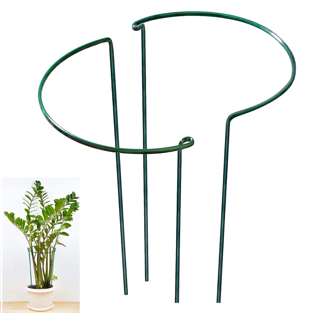2pcs Sturdy Metal Plant Support Stakes Plant Climbing Support Frame For Garden Keep Flowers Vegetables Growth Fixed Rod thumbnail 5