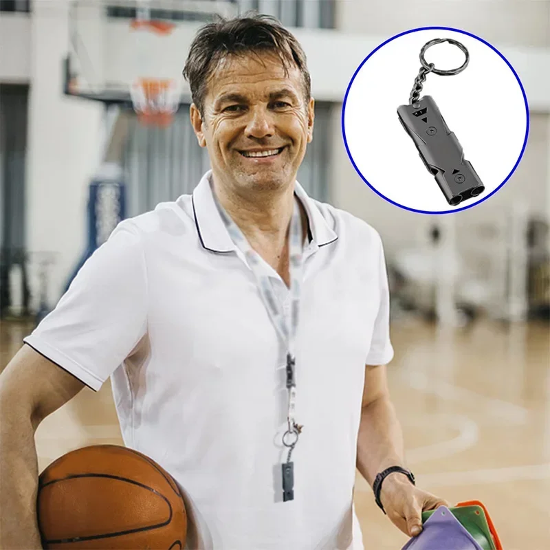 Portable Whistle 180 Db Double Tube Lifesaving Emergency SOS Safety Survival Tool Kit Outdoor Camping Equipment Referee Whistle thumbnail 2