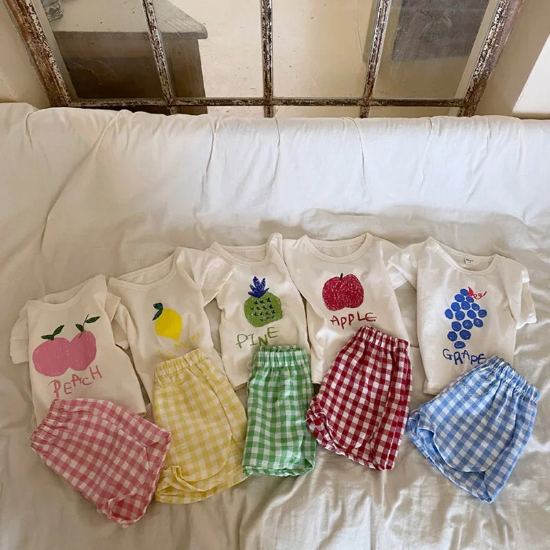 Baby Pajamas Sets Cotton Child Pajamas Toddler Summer Sleeveless Baby Nightwear Pyjamas Kids Cartoon Homewear Clothes thumbnail 2