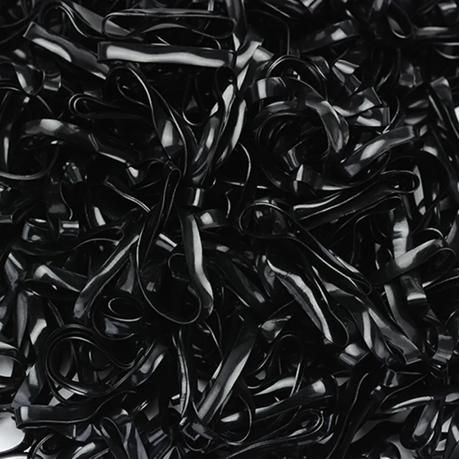 100-1000Pcs Black Disposable Rubber Band Elastic Hair Bands Girls Headband Children Ponytail Holder Bands Kids Hair Accessories thumbnail 3