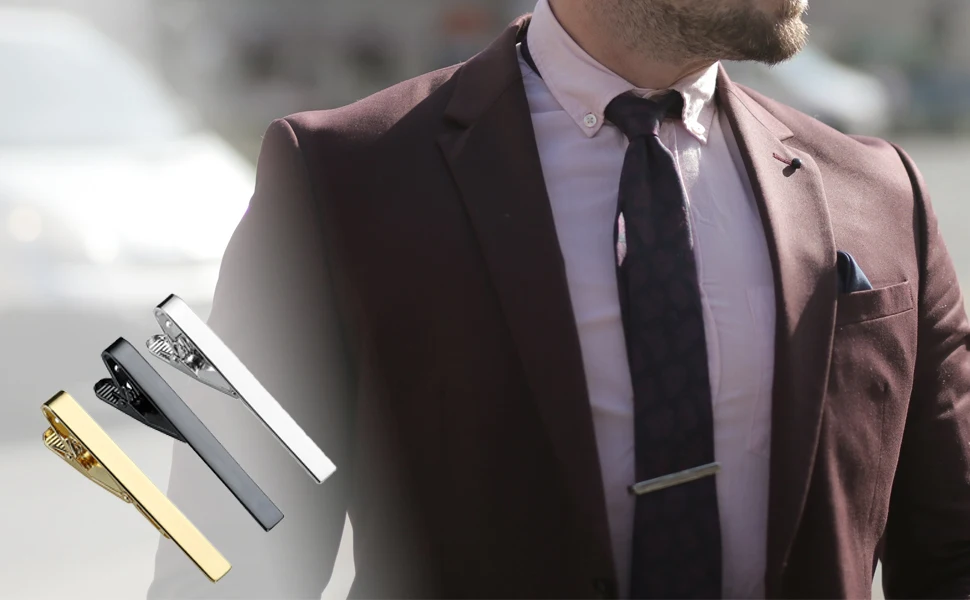 Wholesale  Tie Clip for Men Suitable for Wedding Anniversary Business Father's Day Gifts and Daily Life thumbnail 3