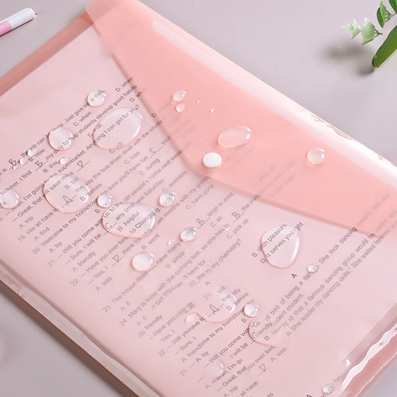 10/30pcs Transparent and Colorful File Envelopes Plastic Folders Office School Home A4 Letter Organizing Papers Storage Tool thumbnail 3