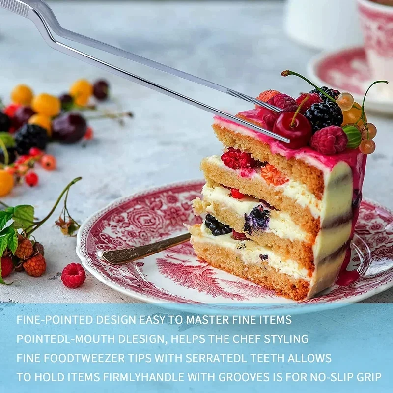 3/1Pcs Kitchen Tweezer Utensil BBQ Tweezer Food Clip Kitchen Bar Chief Tong Stainless Steel Portable for Picnic Barbecue Cooking thumbnail 4