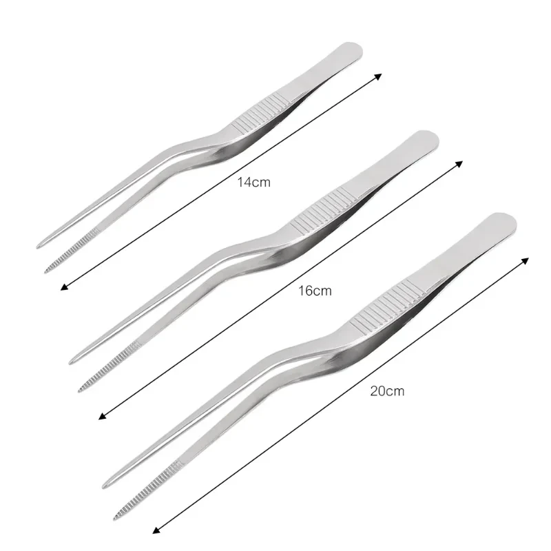 3/1Pcs Kitchen Tweezer Utensil BBQ Tweezer Food Clip Kitchen Bar Chief Tong Stainless Steel Portable for Picnic Barbecue Cooking thumbnail 6