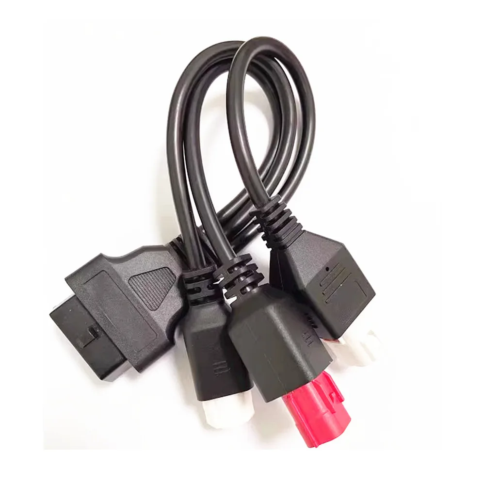 3pin + 4pin + 6pin 3 in 1 Motorcycle OBD Diagnostic 4pin Canbus Cable and 3pin OBD2 3 in 1 Plug Adapter Cable thumbnail 5