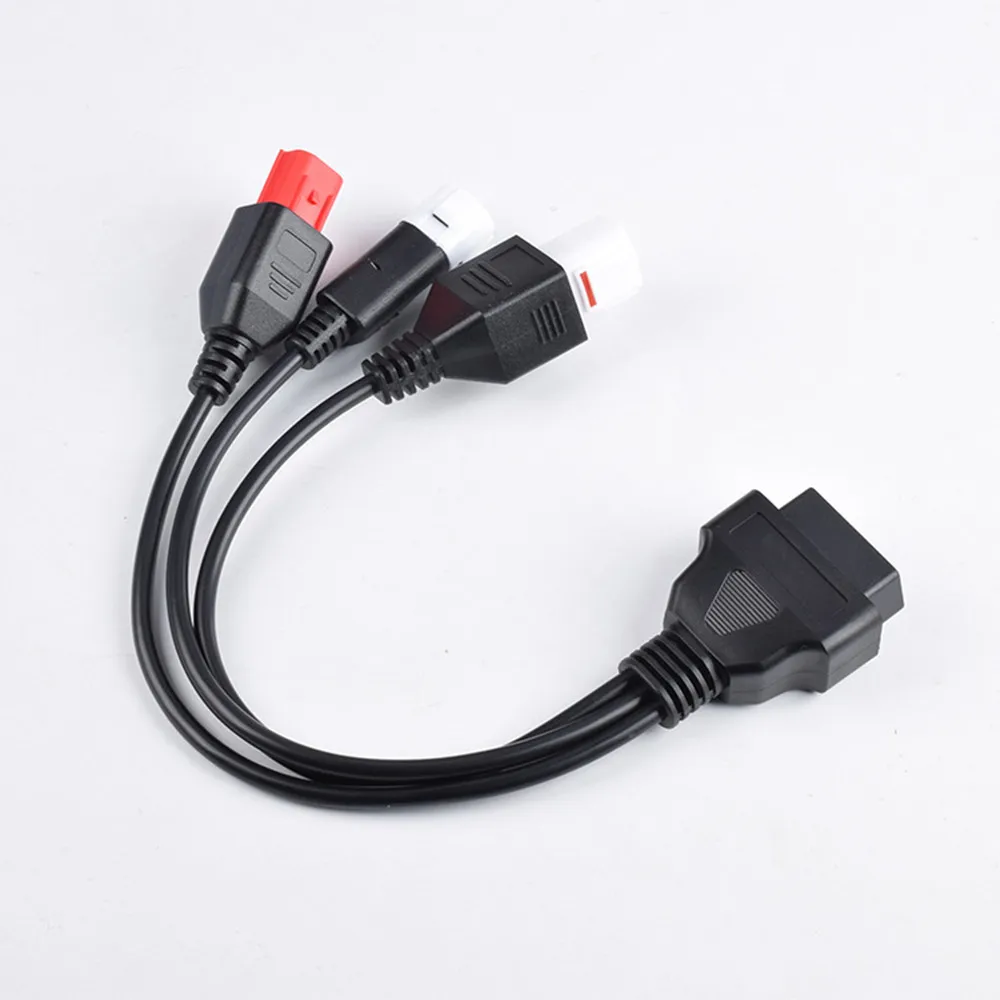 3pin + 4pin + 6pin 3 in 1 Motorcycle OBD Diagnostic 4pin Canbus Cable and 3pin OBD2 3 in 1 Plug Adapter Cable thumbnail 4