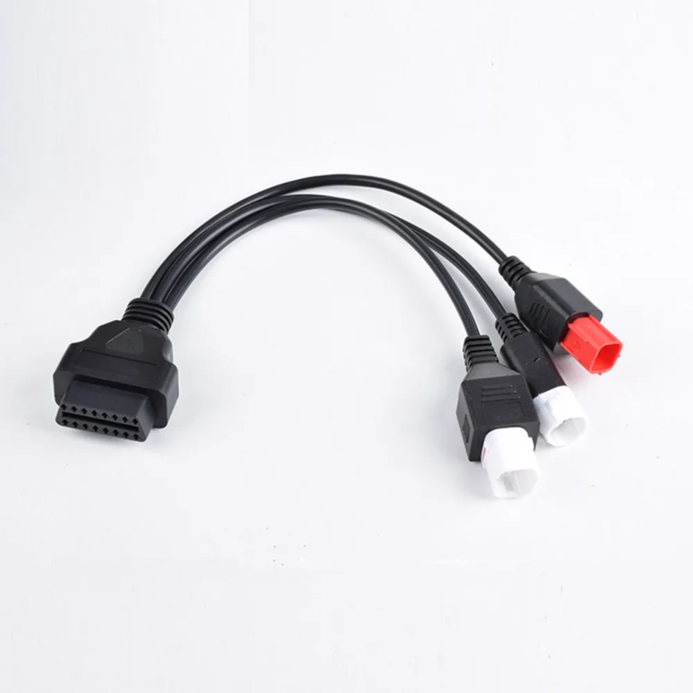 3pin + 4pin + 6pin 3 in 1 Motorcycle OBD Diagnostic 4pin Canbus Cable and 3pin OBD2 3 in 1 Plug Adapter Cable thumbnail 2