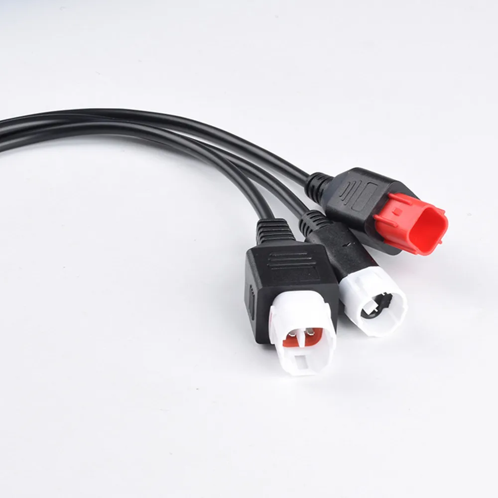3pin + 4pin + 6pin 3 in 1 Motorcycle OBD Diagnostic 4pin Canbus Cable and 3pin OBD2 3 in 1 Plug Adapter Cable thumbnail 3
