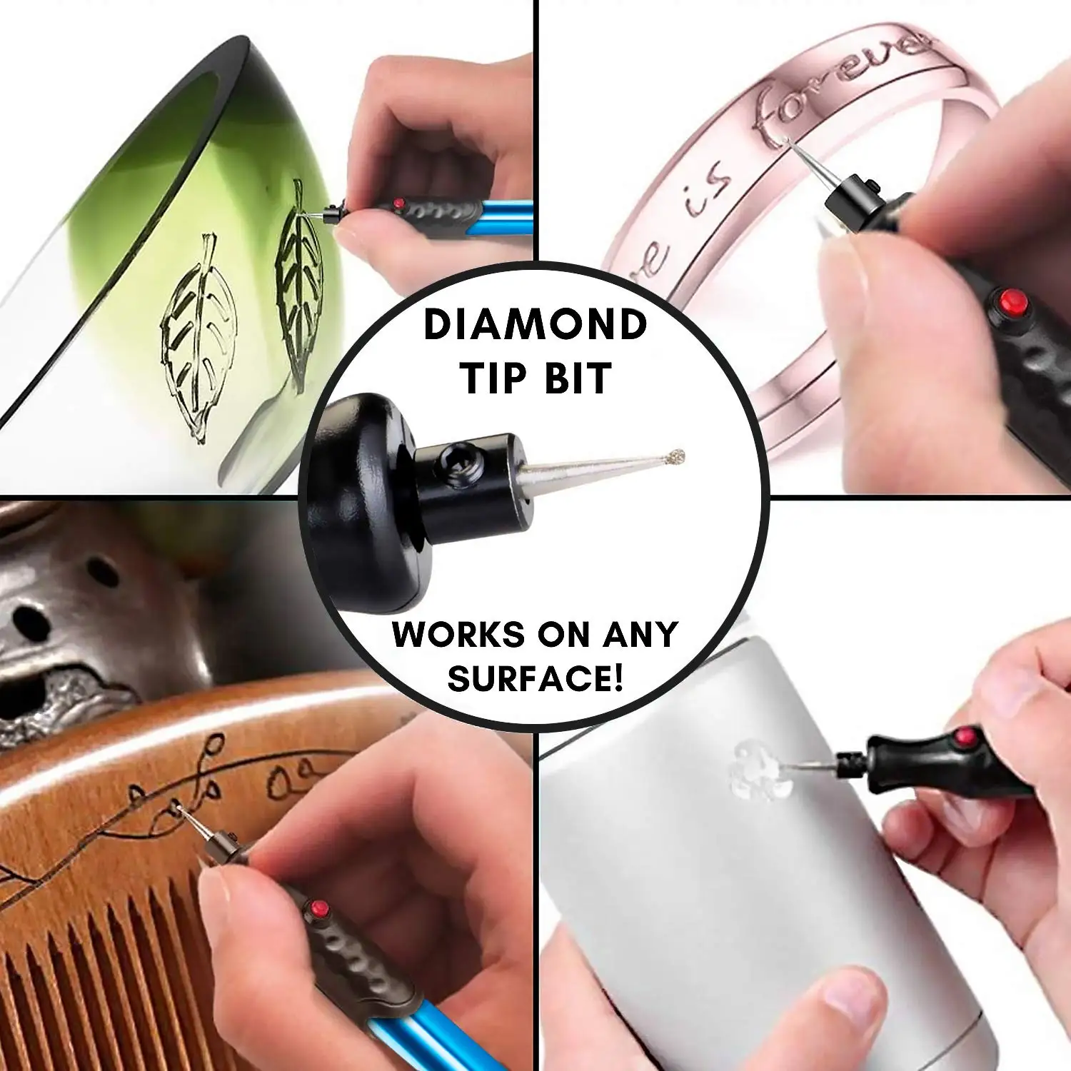 Electric Micro Engraver Pen Carve Engraving Tool Cordless Precision Engraver for DIY Jewellery Making Metal Glass Wood Leather thumbnail 3