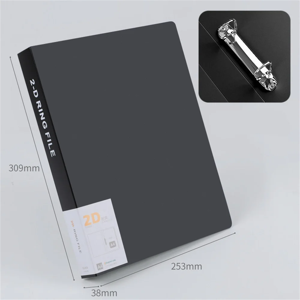 A4 Binder 4 Hole Binder D-Type Punch Folder Office Storage File Ring Waterproof Test Paper Data Storage Folder Learning Supplies thumbnail 6