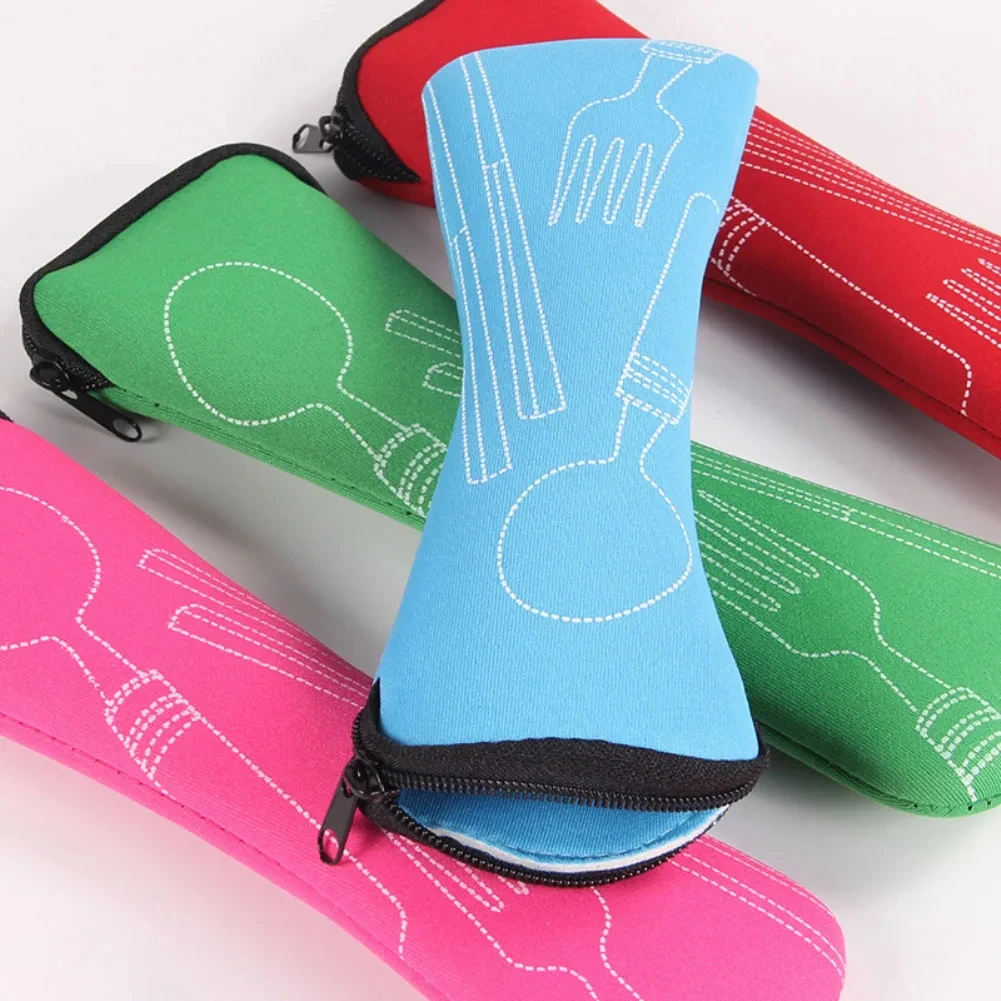 1PC Portable Cutlery Bag Cutlery Bag Cutlery Bag Travel Packaging Storage Box Cutlery Picnic Fork Spoon Bag thumbnail 4