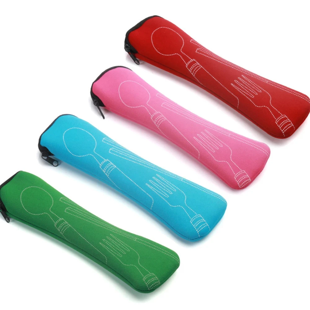 1PC Portable Cutlery Bag Cutlery Bag Cutlery Bag Travel Packaging Storage Box Cutlery Picnic Fork Spoon Bag thumbnail 3