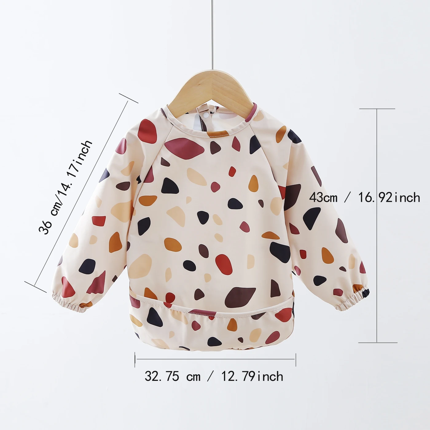 Baby's bib cover for children to practice eating, drawing anti dirt protective clothing for children to eat, drawing anti dirt a thumbnail 3