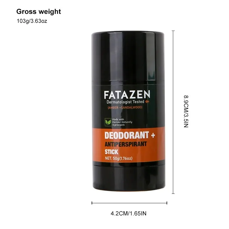 Deodorant Antiperspirant Stick Natural Amber Sandalwood Fragrance Sweat Odor Balm Deodorant Stick 50ml thumbnail 6