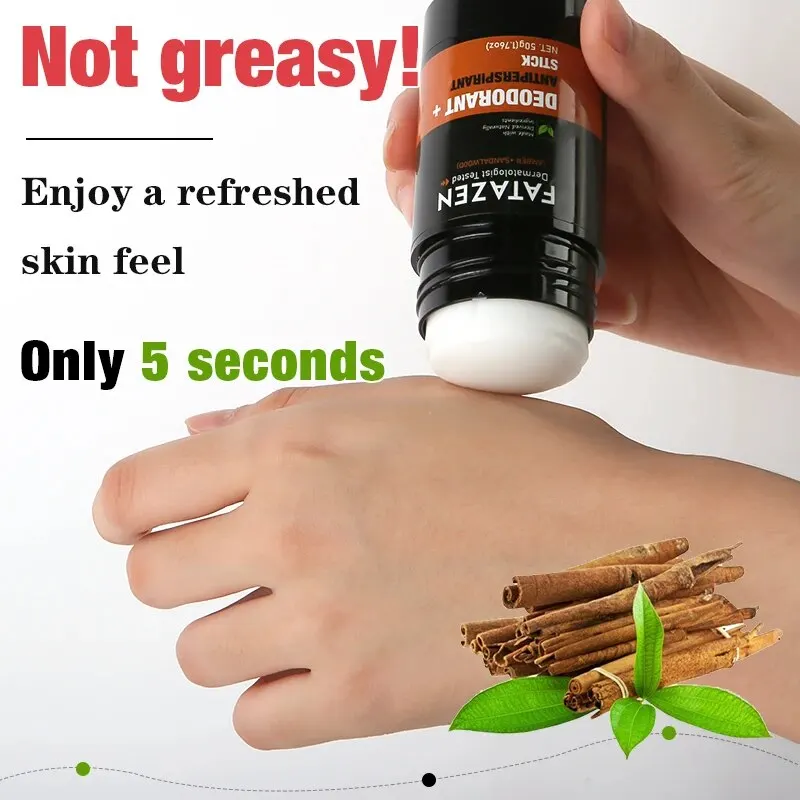 Deodorant Antiperspirant Stick Natural Amber Sandalwood Fragrance Sweat Odor Balm Deodorant Stick 50ml thumbnail 4