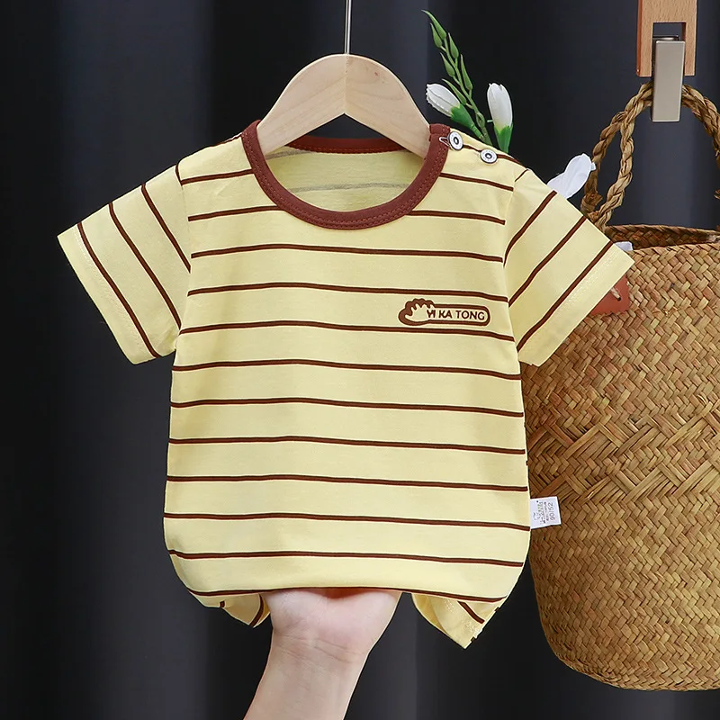 Baby Summer T-shirts Kids Toddler Children's Clothing Cartoon Print Cotton Tee Tops Boys and Girls Clothes thumbnail 5