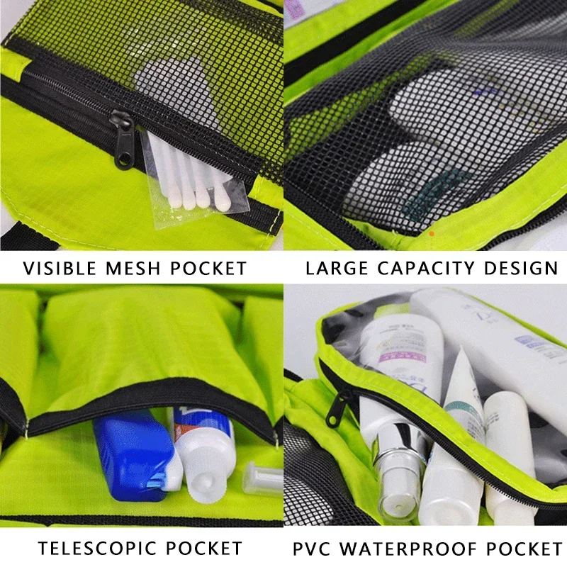 Hanging Men's Toiletry Bag Large Waterproof Cosmetic Bags Travel Organizer Lady Toiletries Makeup Toilet Foldable Bathroom Kit thumbnail 5